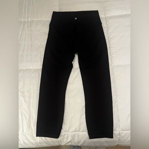 lululemon wunder train crop black leggings- size 8